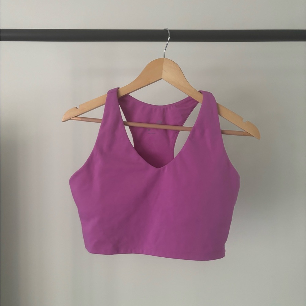 Women’s size medium, Gap Fit fuchsia tank bra.
